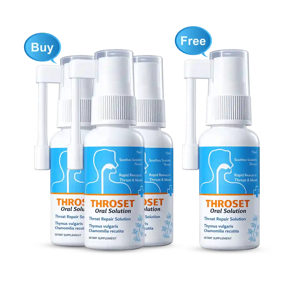 3 Throset Spray + 1 Throset  Free Offer