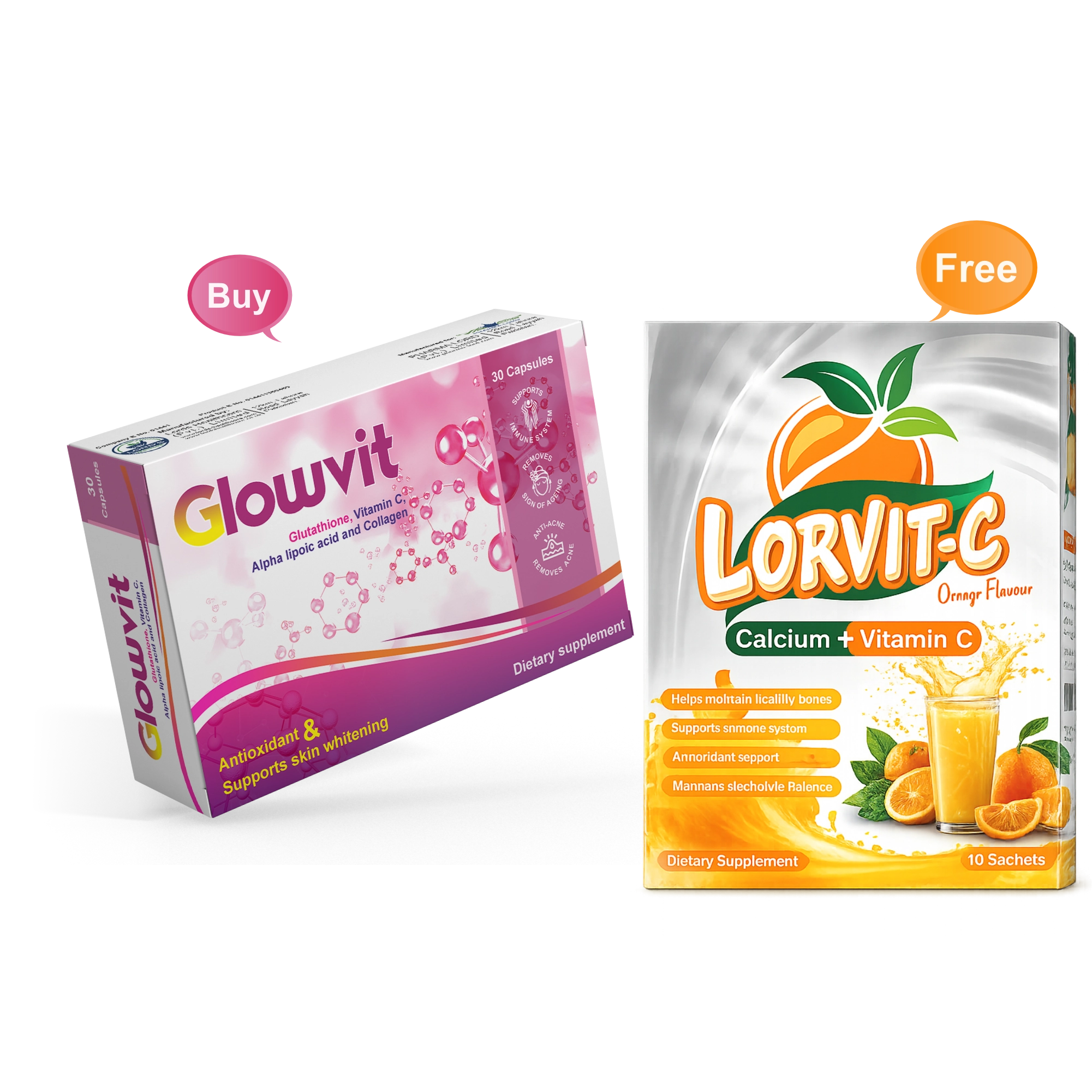 Glowvit Capsule + Lorvit C Free Offer